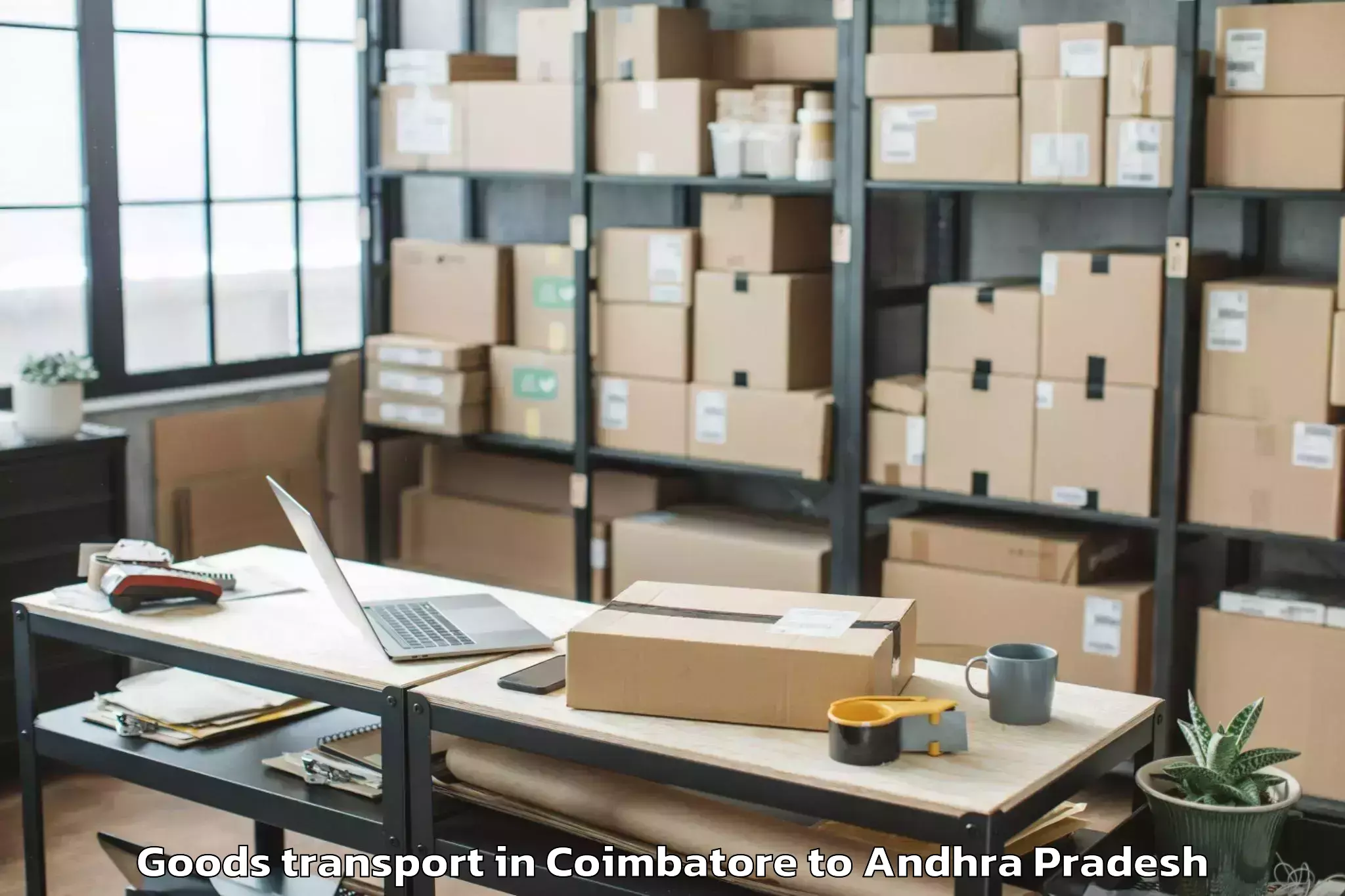 Professional Coimbatore to Buchinaidu Kandriga Goods Transport